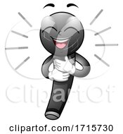Poster, Art Print Of Mascot Microphone Laughing Illustration