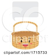 Mascot Basket Speech Bubble Illustration