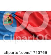 Flag Of Kemerovo Oblast Waving In The Wind