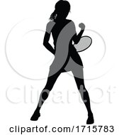 Tennis Silhouette Sport Player Woman