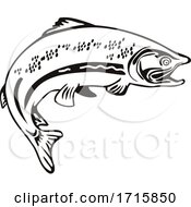 Poster, Art Print Of Black And White Trout Fish