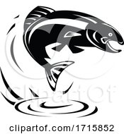 Poster, Art Print Of Black And White Trout Fish