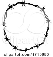 Poster, Art Print Of Barbed Wire Or Barb Wire Ring Or Crown