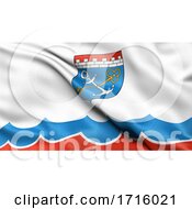 Flag Of Leningrad Oblast Waving In The Wind