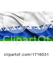 Flag Of Nenets Autonomous Okrug Waving In The Wind