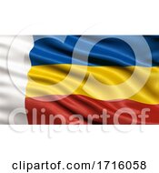 Flag Of Rostov Oblast Waving In The Wind