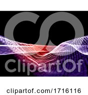 Poster, Art Print Of 3d Abstract Particle Flow Background