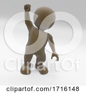 3D Morph Man With Fist Raised Protesting