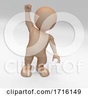 3d Morph Man With Fist Raised Protesting