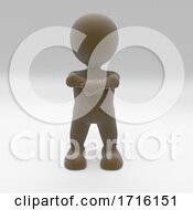 Poster, Art Print Of 3d Morph Man With Arms Folded Protesting Peacefully