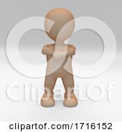 3d Morph Man With Arms Folded Protesting Peacefully