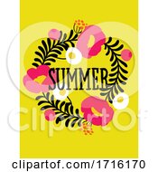 Poster, Art Print Of Floral Summer Greeting