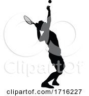 Poster, Art Print Of Tennis Silhouette Sport Player Man