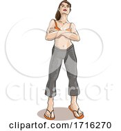 Poster, Art Print Of Woman In Workout Apparel