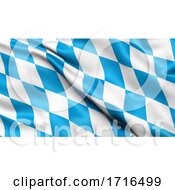 Flag Of Bavaria Waving In The Wind by stockillustrations
