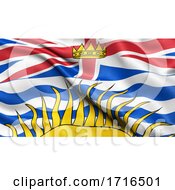 Poster, Art Print Of Flag Of British Columbia Waving In The Wind