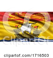 Poster, Art Print Of Flag Of New Brunswick Waving In The Wind