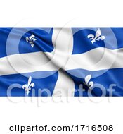Poster, Art Print Of Flag Of Quebec Waving In The Wind