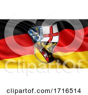 Flag Of Saarland Waving In The Wind