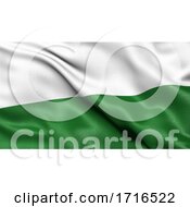 Flag Of Saxony Waving In The Wind