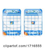 Poster, Art Print Of Summer Blank Decorated Bingo Cards