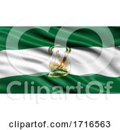 Poster, Art Print Of Flag Of Andalusia Waving In The Wind