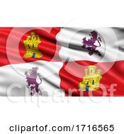Poster, Art Print Of Flag Of Castile And Leon Waving In The Wind