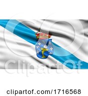 Poster, Art Print Of Flag Of Galicia Waving In The Wind