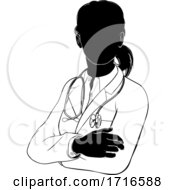 Poster, Art Print Of Doctor Woman Silhouette
