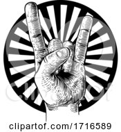 Heavy Metal Rock Music Hand Sign Gesture