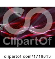 Poster, Art Print Of 3d Abstract Techno Background With Flowing Particles