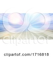 Poster, Art Print Of Abstract Banner With Sunburst Design