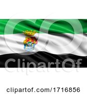 Poster, Art Print Of Flag Of Extremadura Waving In The Wind