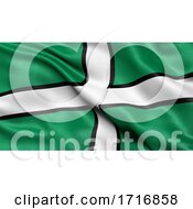 Poster, Art Print Of Flag Of Devon Waving In The Wind