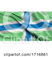Flag Of Gloucestershire Waving In The Wind by stockillustrations
