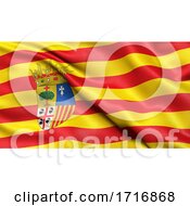 Poster, Art Print Of Flag Of Aragon Waving In The Wind