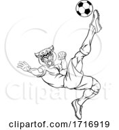 Poster, Art Print Of Panther Soccer Football Player Sports Mascot