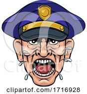 Angry Policeman Police Officer Cartoon