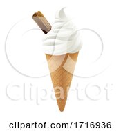 Ice Cream Cone Cartoon Illustration