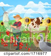 Farmer In A Garden by Vector Tradition SM