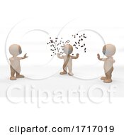 Poster, Art Print Of 3d People On A Shaded Background