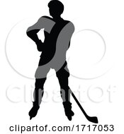 Poster, Art Print Of Ice Hockey Player Silhouette