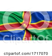 Poster, Art Print Of Flag Of Lincolnshire Waving In The Wind