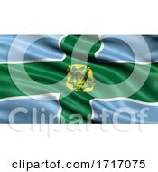 Poster, Art Print Of Flag Of Derbyshire Waving In The Wind