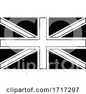Poster, Art Print Of National Flag Of The Country Or Nation Of Great Britain Union Jack Black And White
