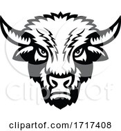 Poster, Art Print Of Black And White Demonic American Bison Mascot