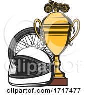 Poster, Art Print Of Motorcycle Racing Winner Trophy