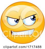 Poster, Art Print Of Yellow Emoji Smiley Looking To The Side
