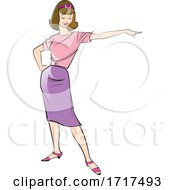 Poster, Art Print Of Fashionable Young Woman In A Purple Skirt
