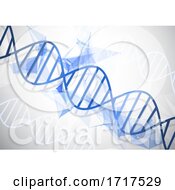 Poster, Art Print Of Medical Background With Abstract Dna Strands